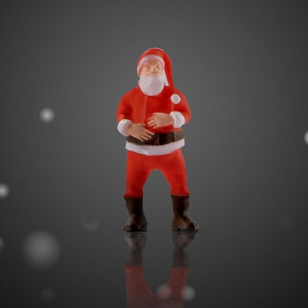 1:64 Harzfigur Lächelnder Weihnachtsmann für Dioramen und Modellbau