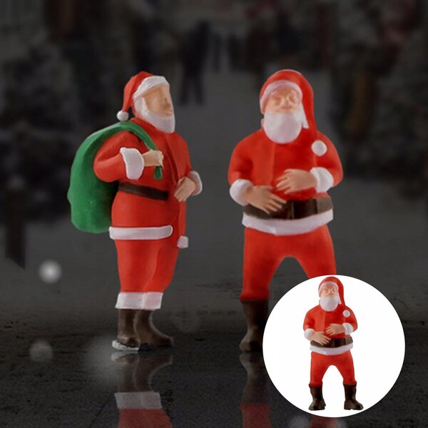 1:64 Harzfigur Lächelnder Weihnachtsmann für Dioramen und Modellbau