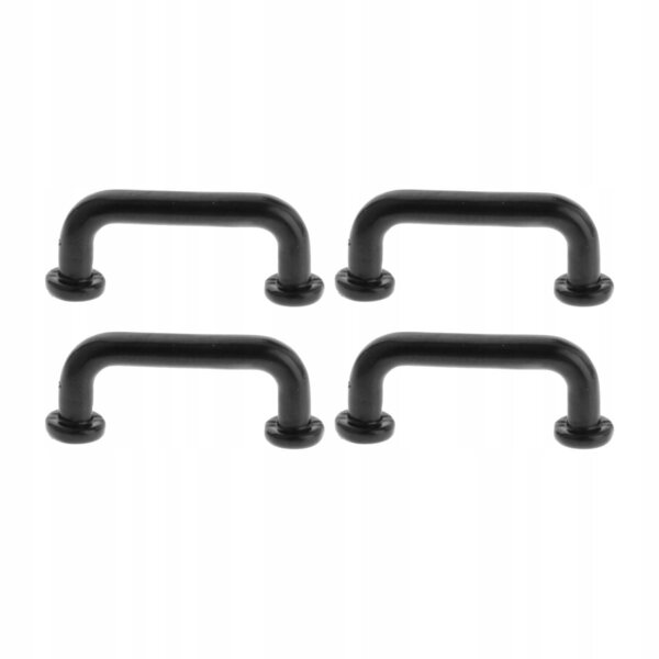 Lot de 4 mini huissiers décoratifs 1:12 pour maisons de poupées, noir, métal résistant