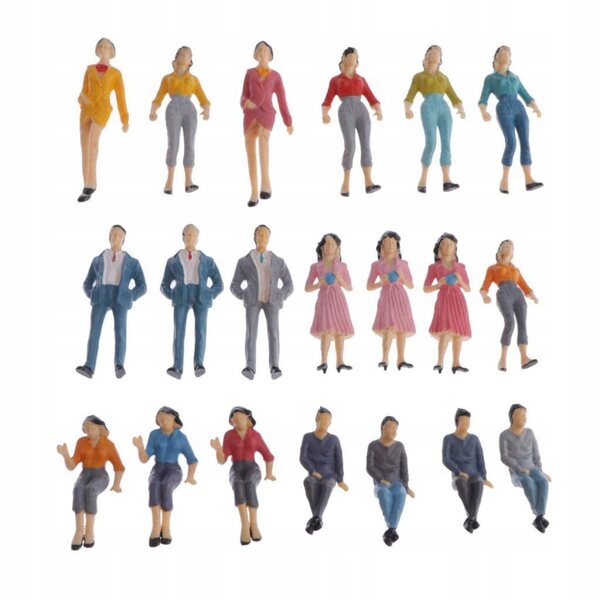 Set 20 pezzi Model Doll tavolo sabbia 1/25 colorato in plastica fatta a mano