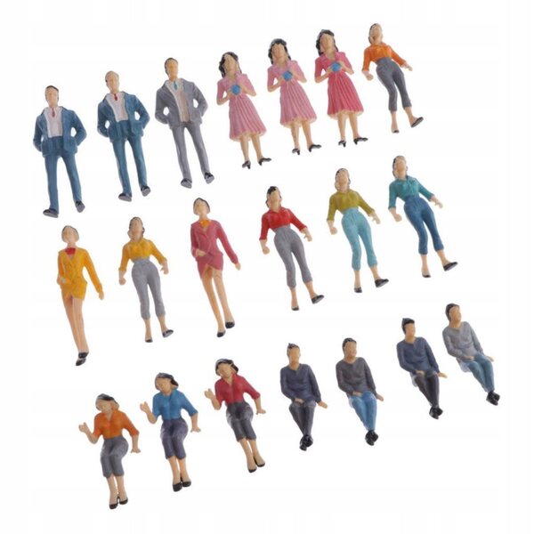 Set 20 pezzi Model Doll tavolo sabbia 1/25 colorato in plastica fatta a mano