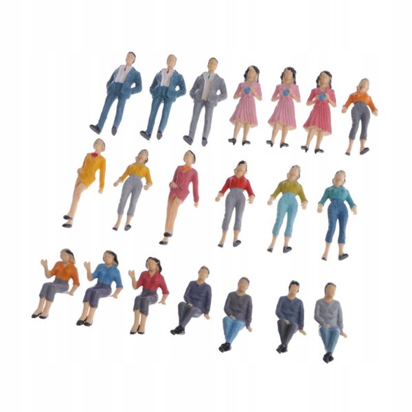 Set 20 pezzi Model Doll tavolo sabbia 1/25 colorato in plastica fatta a mano