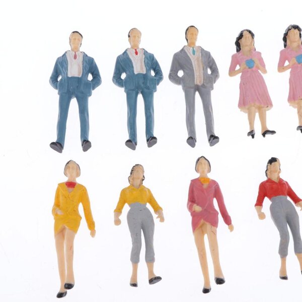 Set 20 pezzi Model Doll tavolo sabbia 1/25 colorato in plastica fatta a mano