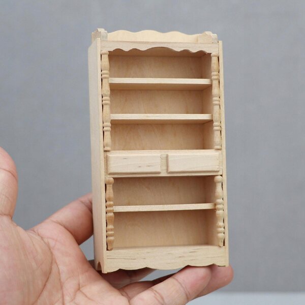 Holzschrankminiatur 1:12 für Puppenhäuser und Dioramen
