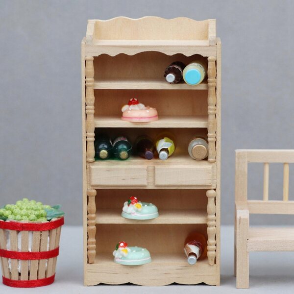 Holzschrankminiatur 1:12 für Puppenhäuser und Dioramen
