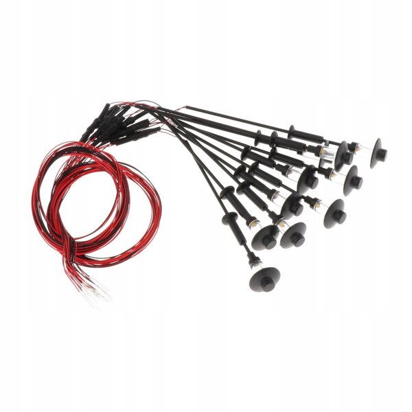 Lot de 10 lampes miniatures LED 12 V échelle 1:100-1:150 pour modèles ferroviaires