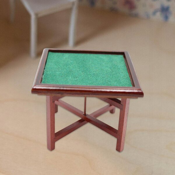 Miniatura tavolo Mahjong in legno per casetta delle bambole 1/12 artigianale