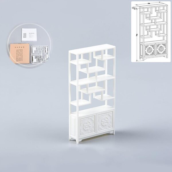 1/25 Modell DIY Holzregal im chinesischen Stil für Diorama und Dekoration