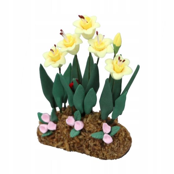 1:12 Miniatur-Gartenblume für Puppenhaus, realistische Dekoration