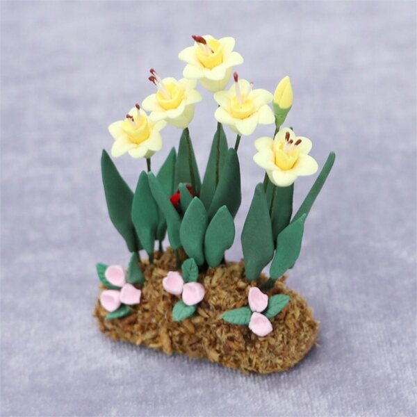 1:12 Miniatur-Gartenblume für Puppenhaus, realistische Dekoration