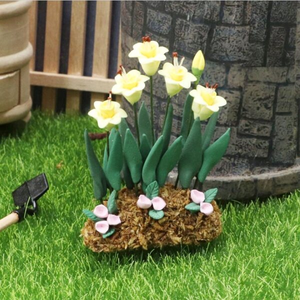 1:12 Miniatur-Gartenblume für Puppenhaus, realistische Dekoration