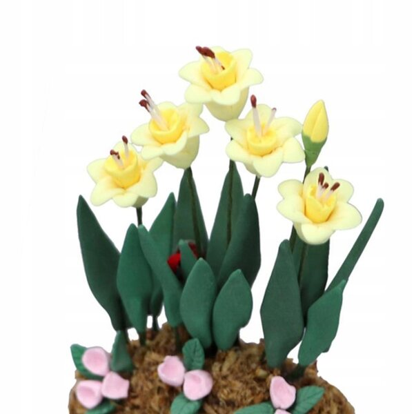 1:12 Miniatur-Gartenblume für Puppenhaus, realistische Dekoration