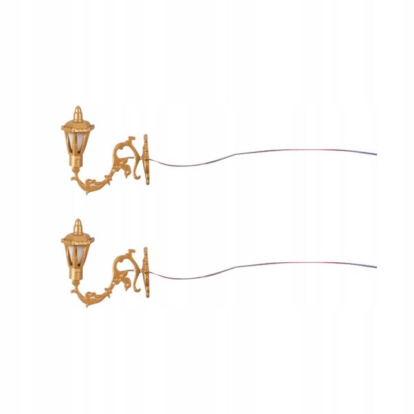 Coppia di Kinkiet LED Vintage per Case delle Bambole in Acciaio Inossidabile
