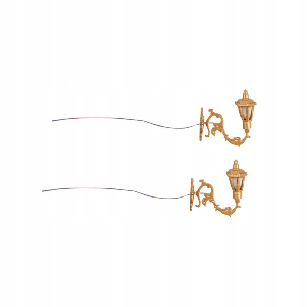 Coppia di Kinkiet LED Vintage per Case delle Bambole in Acciaio Inossidabile