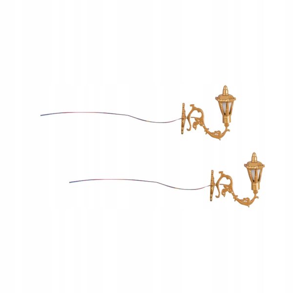 Coppia di Kinkiet LED Vintage per Case delle Bambole in Acciaio Inossidabile