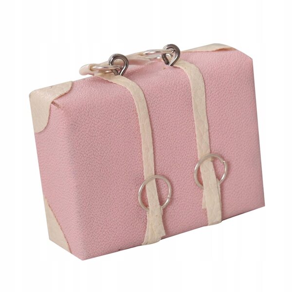 Mini-Holzkoffer für 1:12 Puppenhaus, langlebige rosa Dekoration