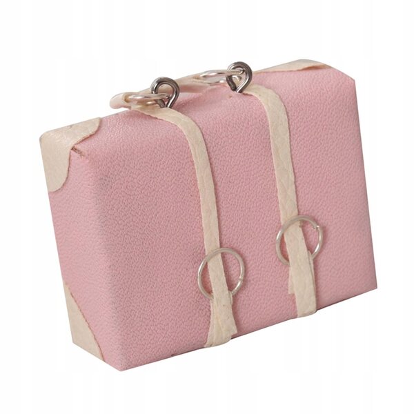 Mini-Holzkoffer für 1:12 Puppenhaus, langlebige rosa Dekoration