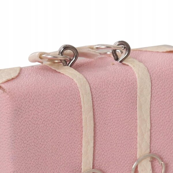 Mini-Holzkoffer für 1:12 Puppenhaus, langlebige rosa Dekoration