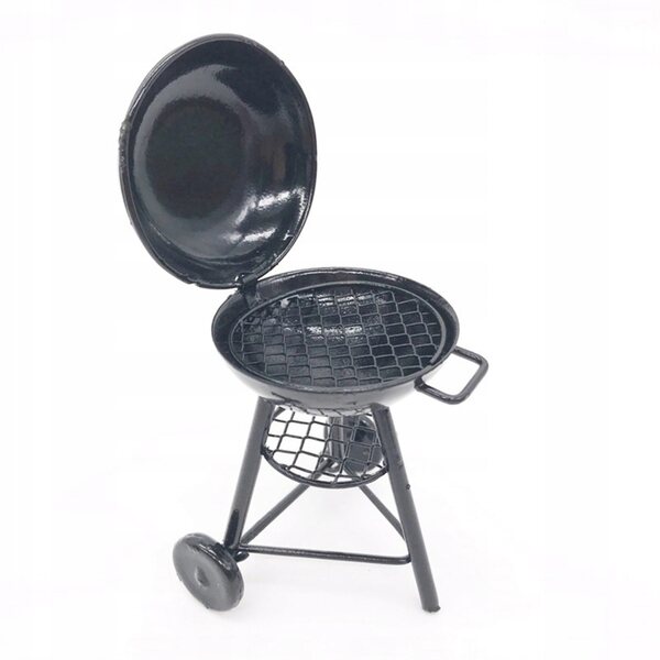 Miniaturowy model grilla Bbq z czarnego żelaza Dekoracyjne narzędzie kieszonkowe do domku dla lalek