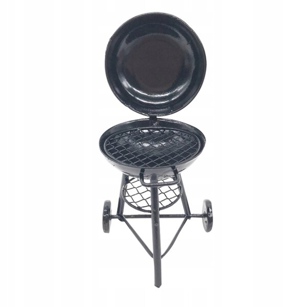 Miniaturowy model grilla Bbq z czarnego żelaza Dekoracyjne narzędzie kieszonkowe do domku dla lalek