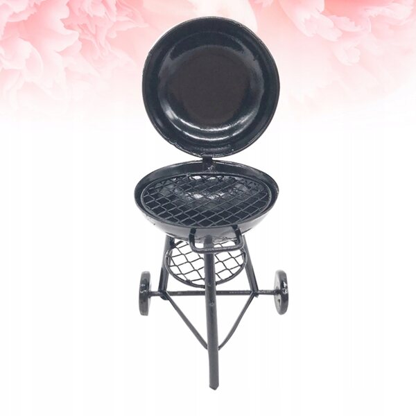 Miniaturowy model grilla Bbq z czarnego żelaza Dekoracyjne narzędzie kieszonkowe do domku dla lalek