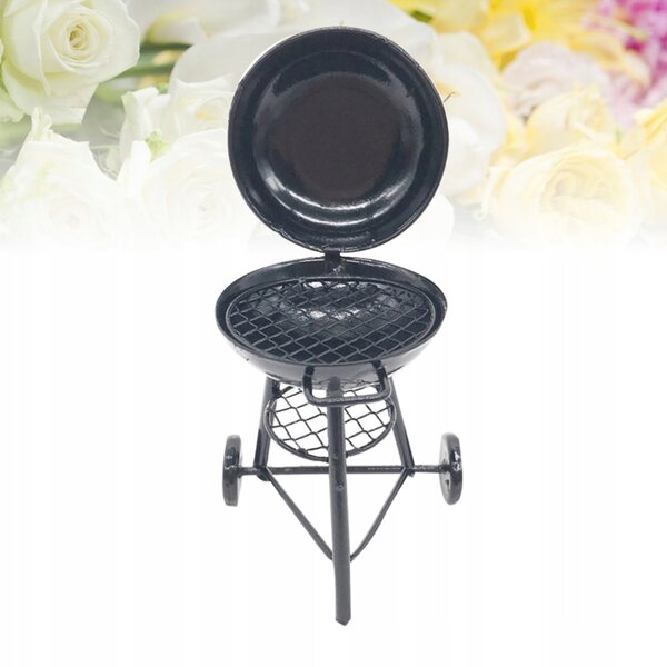Miniaturowy model grilla Bbq z czarnego żelaza Dekoracyjne narzędzie kieszonkowe do domku dla lalek