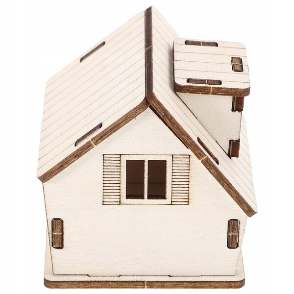 Mini realistisches Holzhausmodell für Dekoration und kreative Projekte