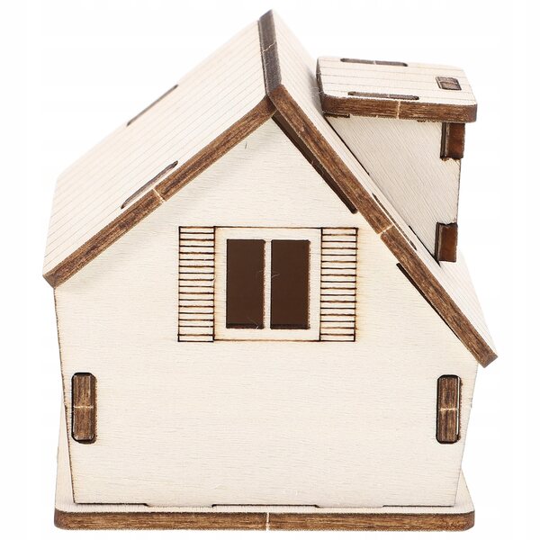 Mini realistisches Holzhausmodell für Dekoration und kreative Projekte