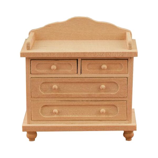 Miniatur-Holzschrank für Puppenhaus 1:12 – elegantes Vintage-Design