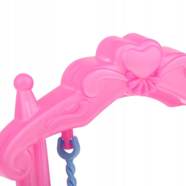 Miniatura plastica altalena per bambole 15x18 cm, accessorio casa delle bambole