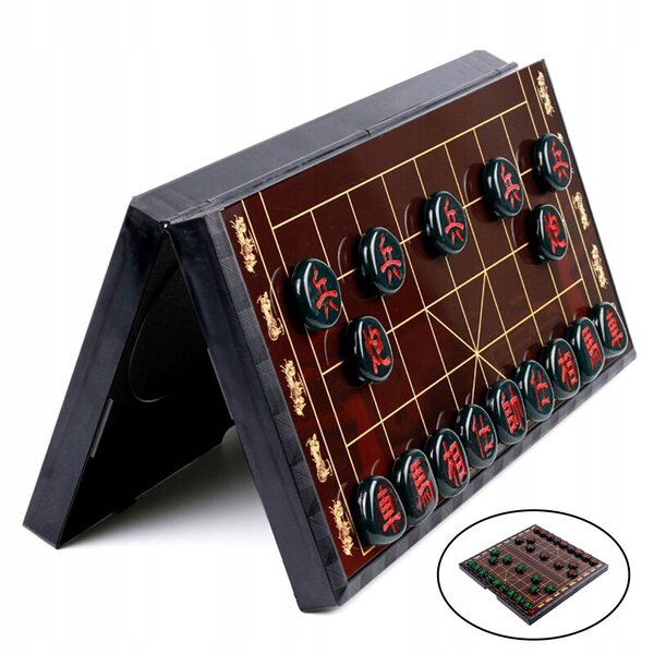Großes tragbares chinesisches Schachbrett mit Magnet – Xiangqi-Strategiespiel