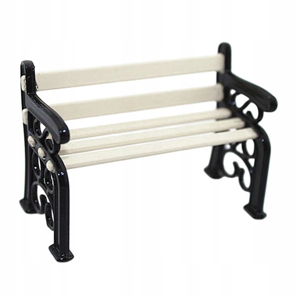 Set Miniature Mobili Giardino 1:12 per Casa delle Bambole con Panca e Lampione