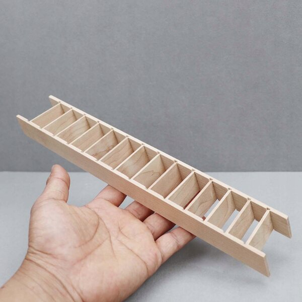 1:12 Mini-Holzmaßstab für Puppenhaus und kreative Dekoration