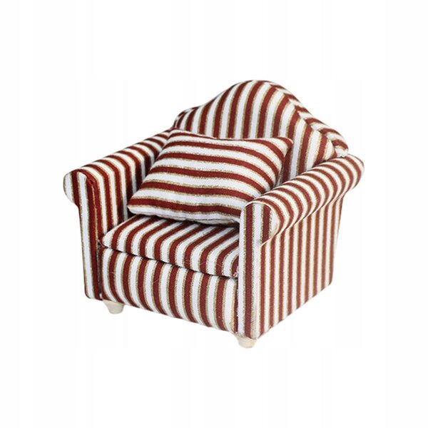 Miniaturowa sofa do domku dla lalek w skali 1:12 Mini miniaturowa scena dla dzieci udających