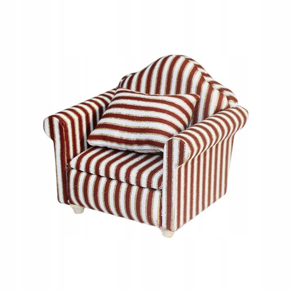 Miniaturowa sofa do domku dla lalek w skali 1:12 Mini miniaturowa scena dla dzieci udających