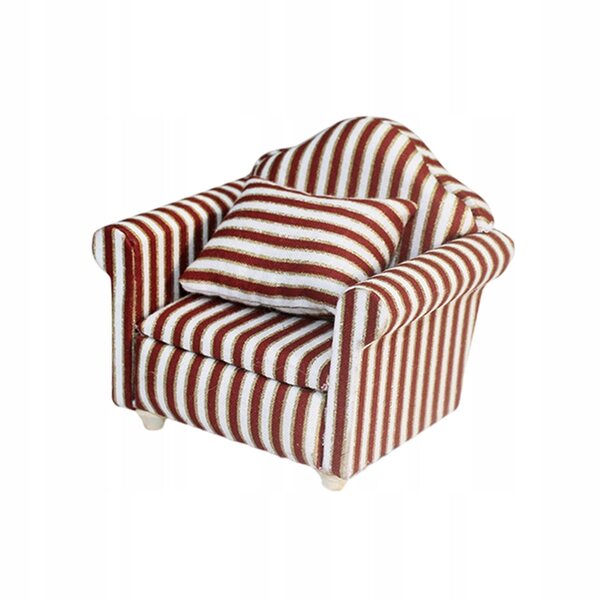 Miniaturowa sofa do domku dla lalek w skali 1:12 Mini miniaturowa scena dla dzieci udających