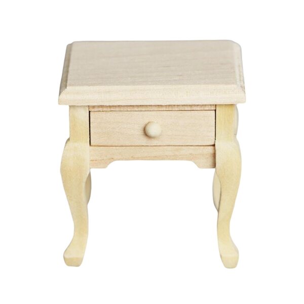 Mini tavolino notturno in legno per casa delle bambole scala 1:12