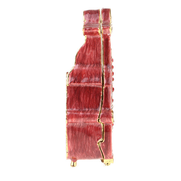 Miniatuur rood metallic saxofoon voor poppenhuis schaal 1:6, decoratief accessoire