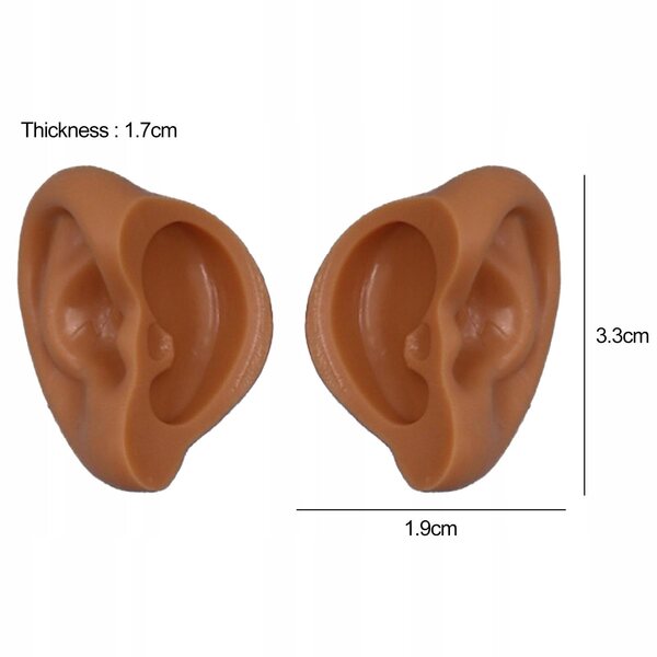 Orecchie finte in plastica riutilizzabili per bambole Blythe 12 pollici natural tan S