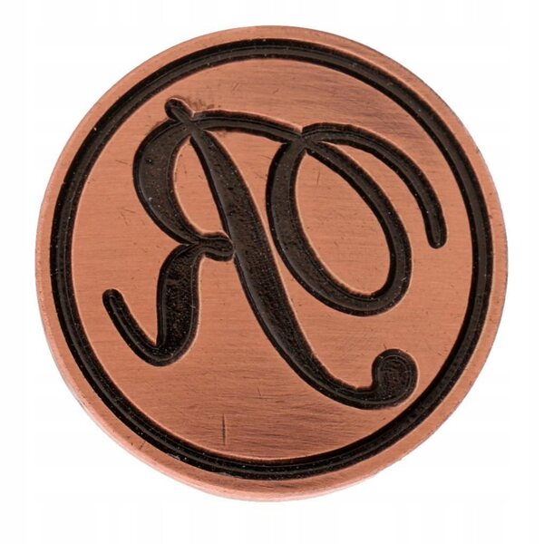 Sigillo in cera con testa in ottone e manico in legno - Lettera A-Z