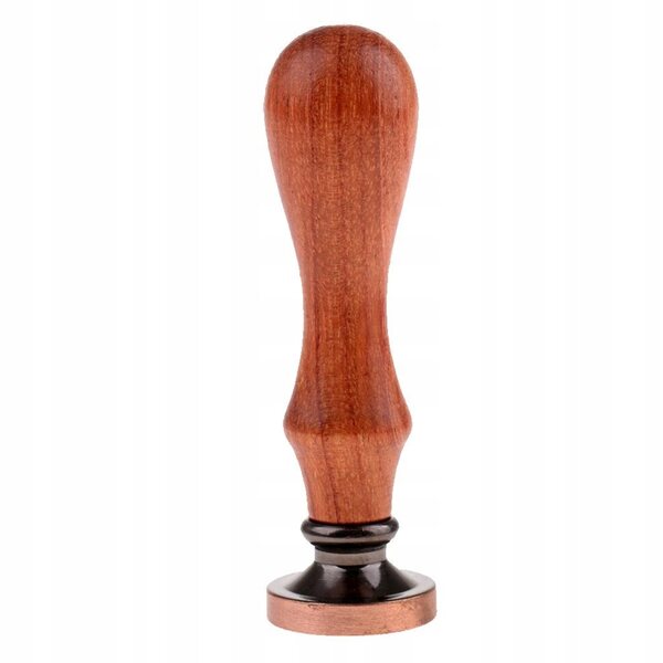 Sigillo in cera con testa in ottone e manico in legno - Lettera A-Z