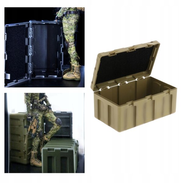 1:6 Plastikkoffer für Soldaten und Zubehör 12" für Actionfigur gelb