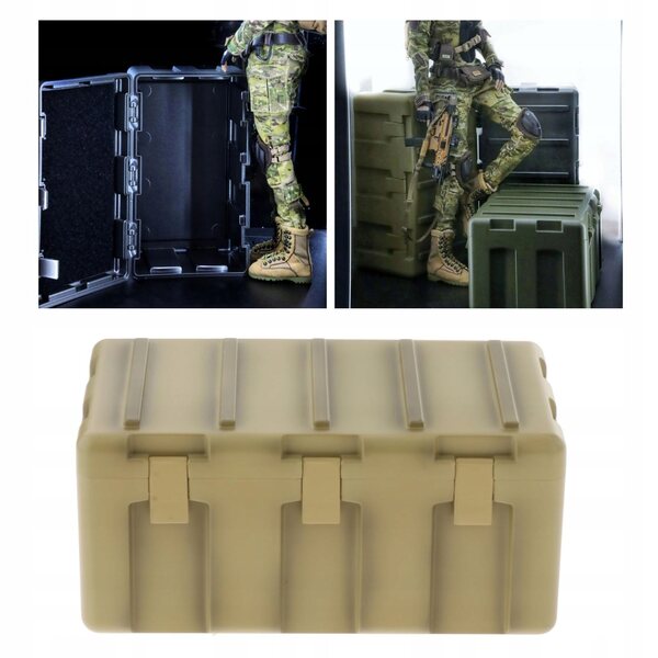 1:6 Plastikkoffer für Soldaten und Zubehör 12" für Actionfigur gelb