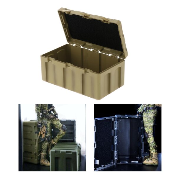 1:6 Plastikkoffer für Soldaten und Zubehör 12" für Actionfigur gelb