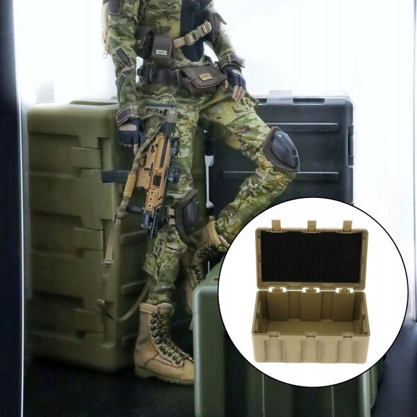 1:6 Plastikkoffer für Soldaten und Zubehör 12" für Actionfigur gelb