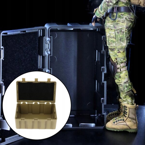 1:6 Plastikkoffer für Soldaten und Zubehör 12" für Actionfigur gelb