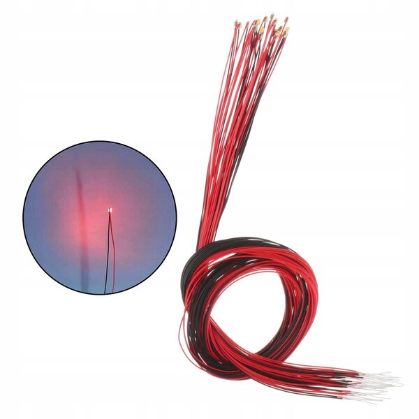 Lot de 20 lampes LED pour miniatures rouges pour maquettes architecturales et bricolage