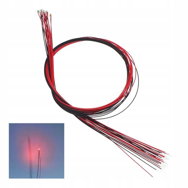 Lot de 20 lampes LED pour miniatures rouges pour maquettes architecturales et bricolage
