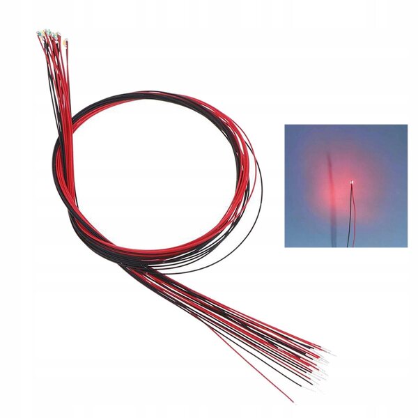 Lot de 20 lampes LED pour miniatures rouges pour maquettes architecturales et bricolage