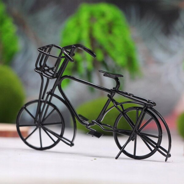 Metalen poppenhuisfiets op schaal 1:12, decoratief miniatuurmodel